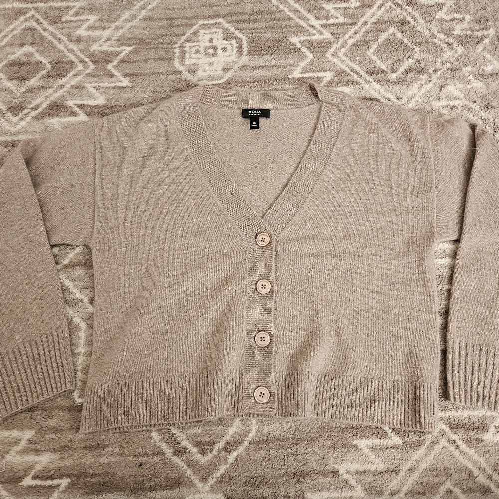 Aqua Cashmere Cardian